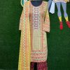 MultiColour Cotton Shalwar Kameez Set with Embroidery and Printed Dupatta